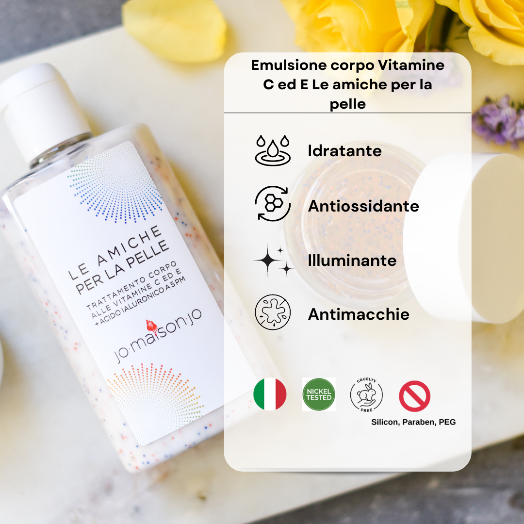 Body emulsion with Vitamins C and E "Le Amiche per la pelle"
